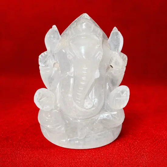 Sphatik Ganesh ji (white)